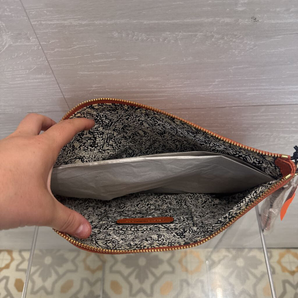 Rebecca Minkoff Orange Leather The Essentials Zip Pouch