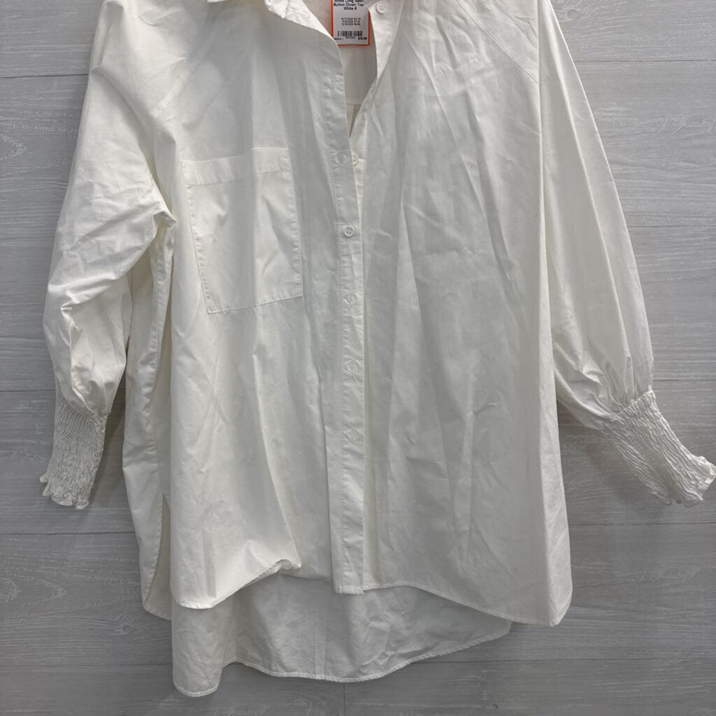 Top Shop White Long Sleeve Button Down Top 6