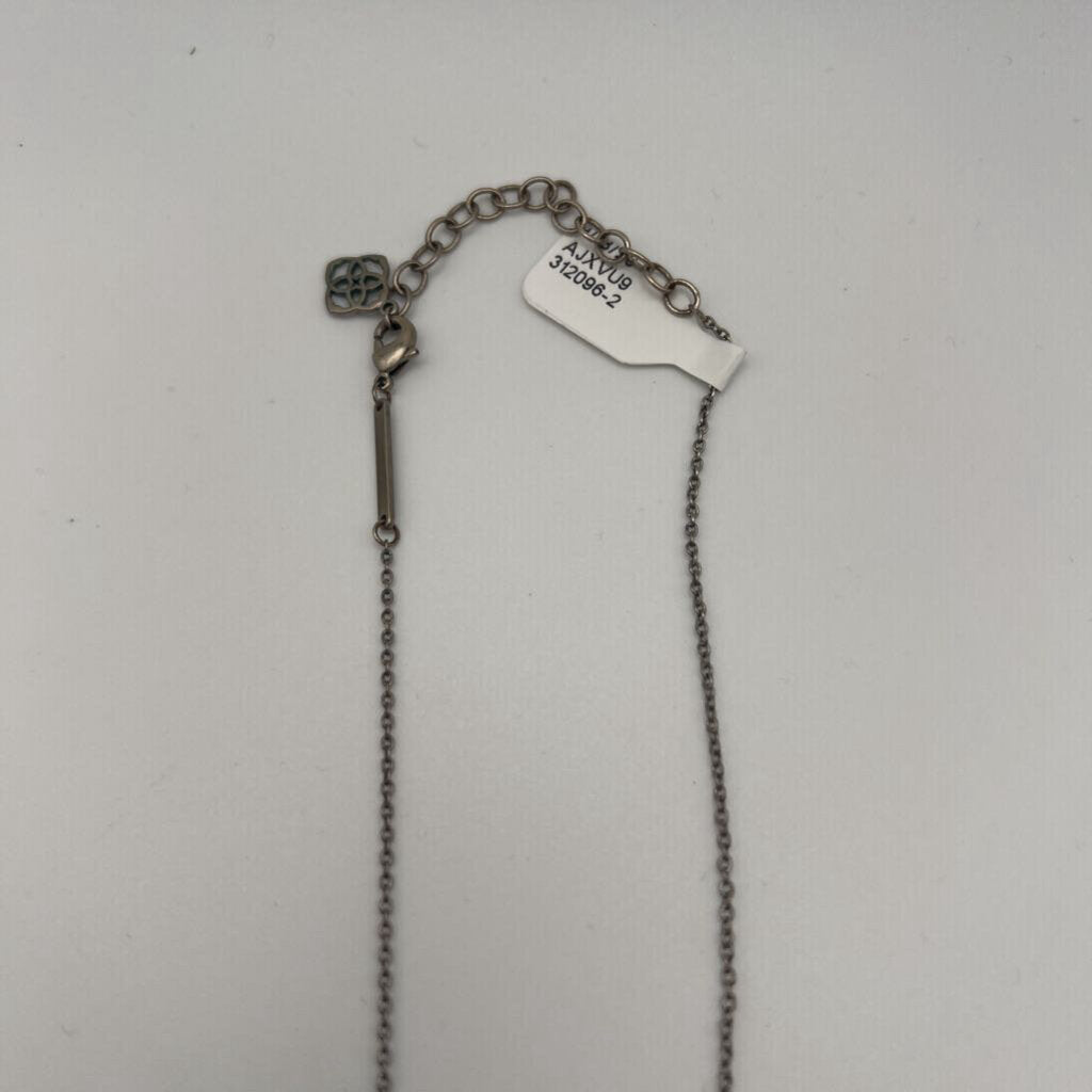Kendra Scott Silver/ Purple Stone Pendant Necklace