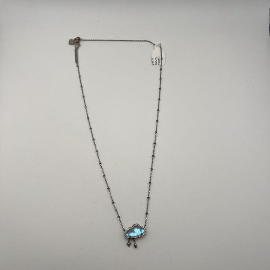 Kendra Scott Silver/ Grey Storm Cloud Pendant Necklace