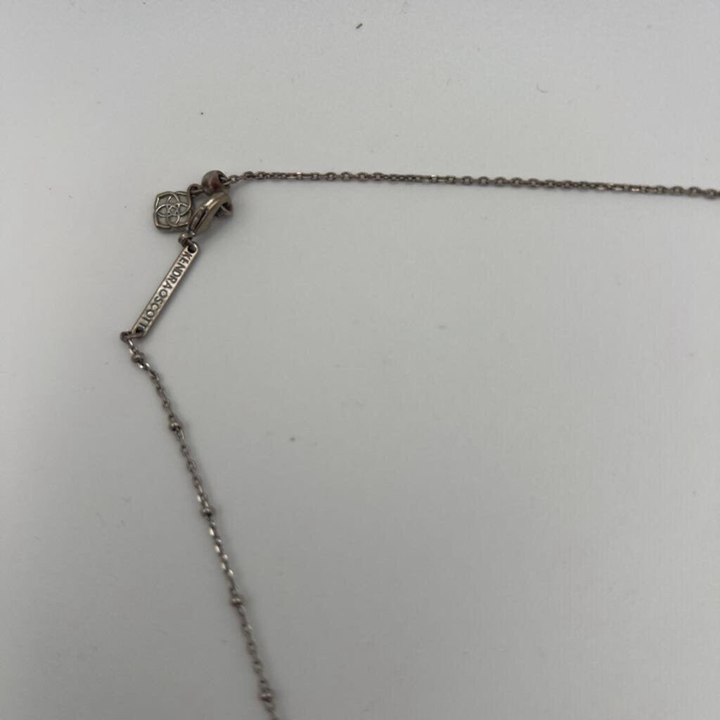 Kendra Scott Silver/ Grey Storm Cloud Pendant Necklace
