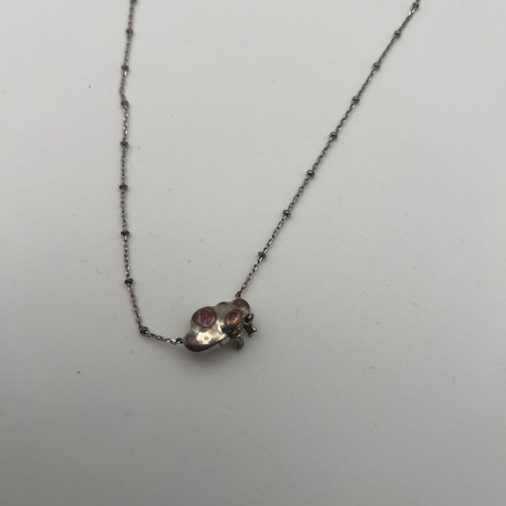 Kendra Scott Silver/ Grey Storm Cloud Pendant Necklace
