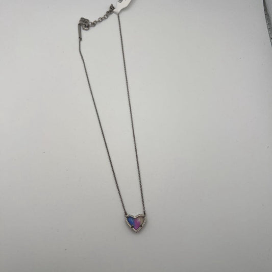 Kendra Scott Silver/ Multi Heart Pendant Necklace