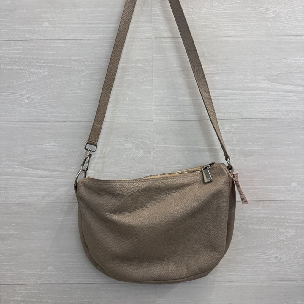 Furla Grey Leather Crossbody Flap Closure Purse