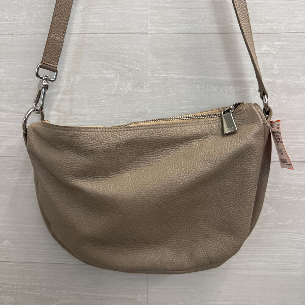 Furla Grey Leather Crossbody Flap Closure Purse