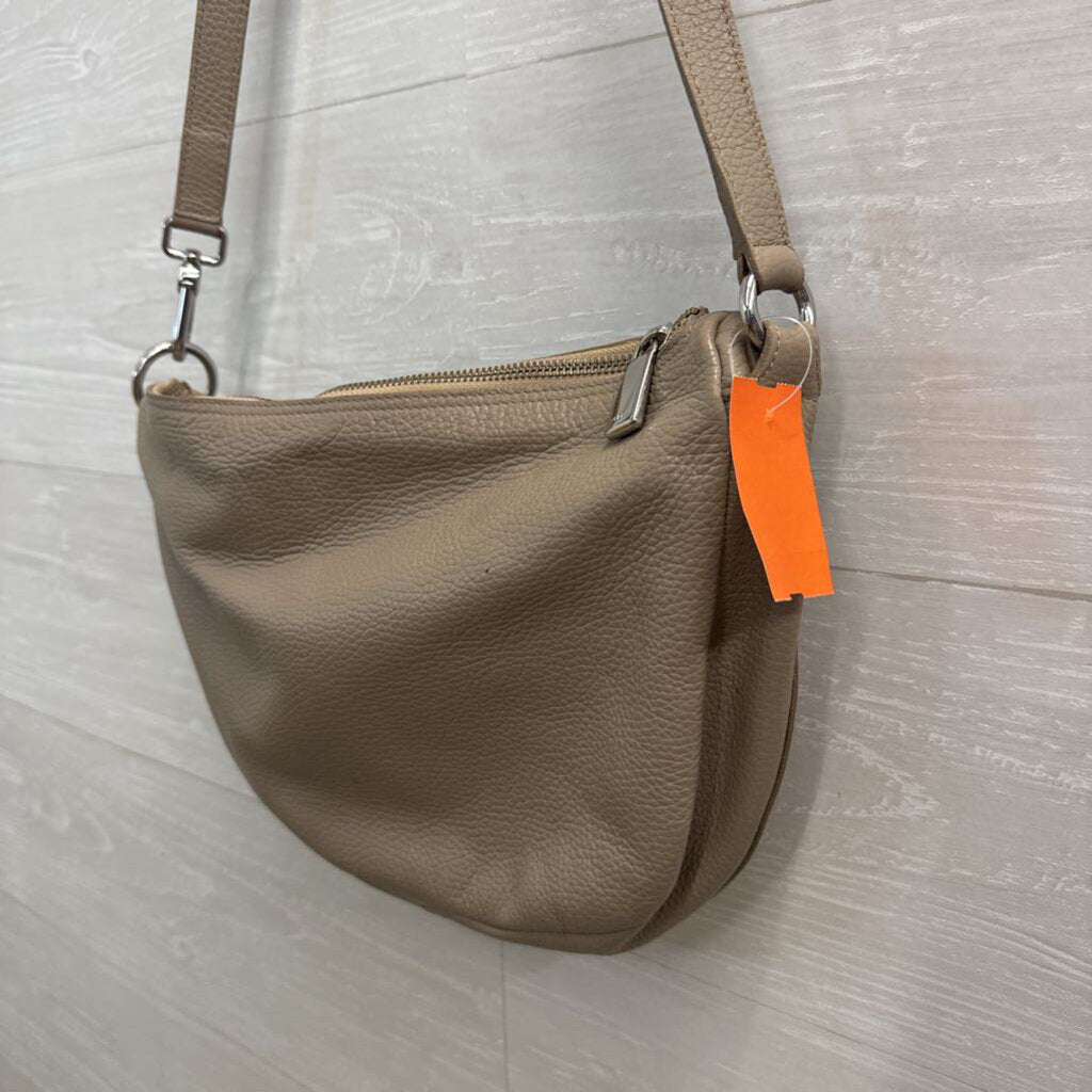 Furla Grey Leather Crossbody Flap Closure Purse
