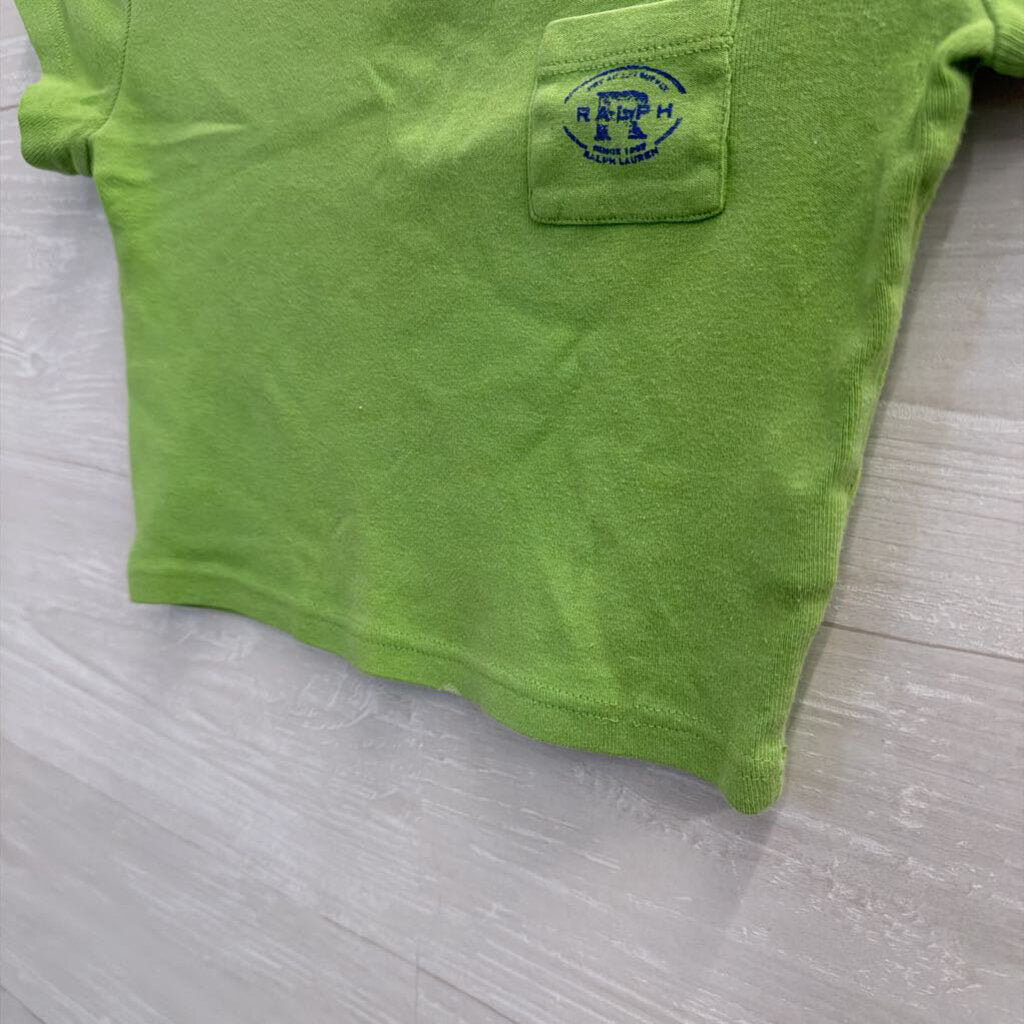 Ralph Lauren Green Cropped Short Sleeve Top Extra Small