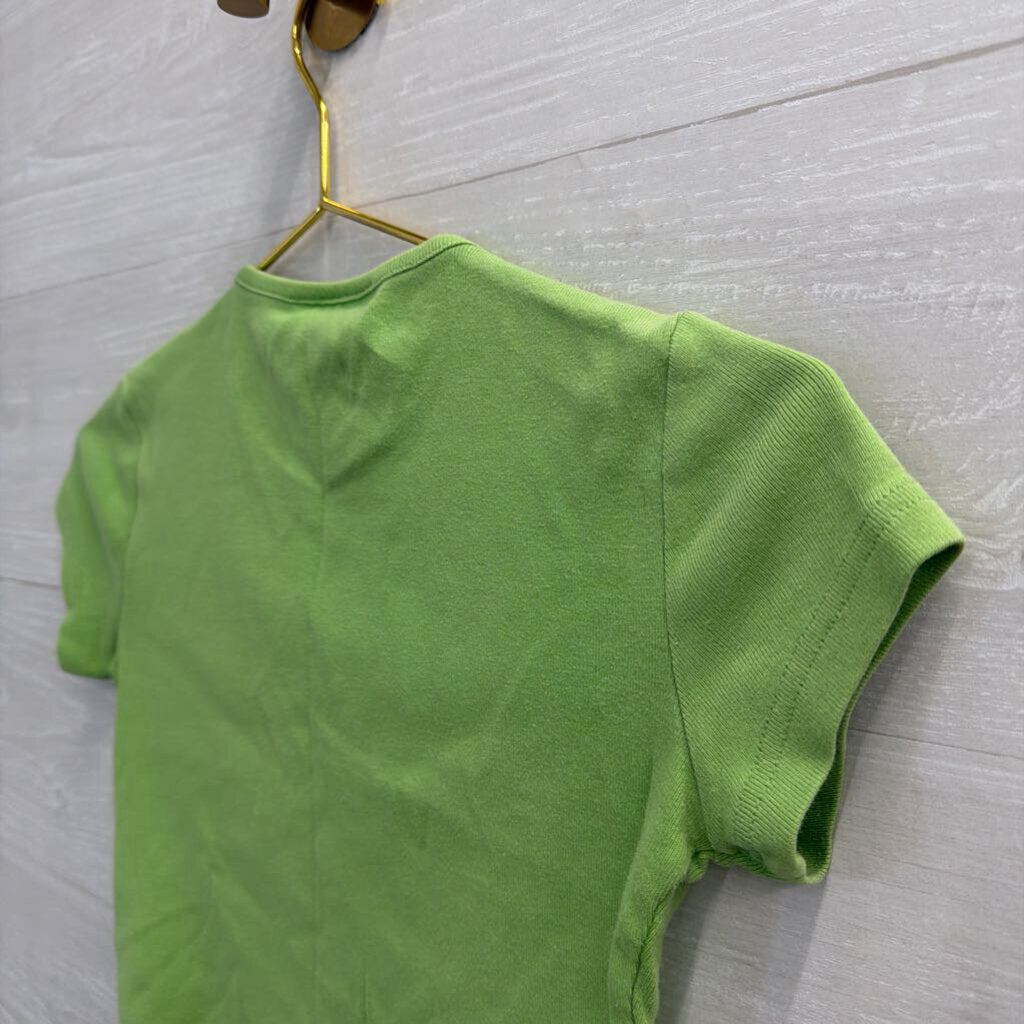 Ralph Lauren Green Cropped Short Sleeve Top Extra Small