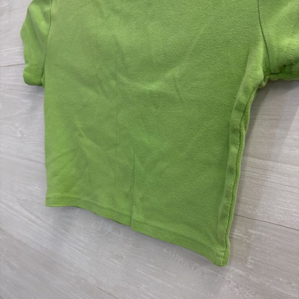 Ralph Lauren Green Cropped Short Sleeve Top Extra Small