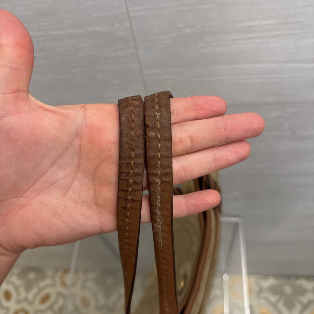 Coach Beige/ Brown Leather Signature City Tote Purse