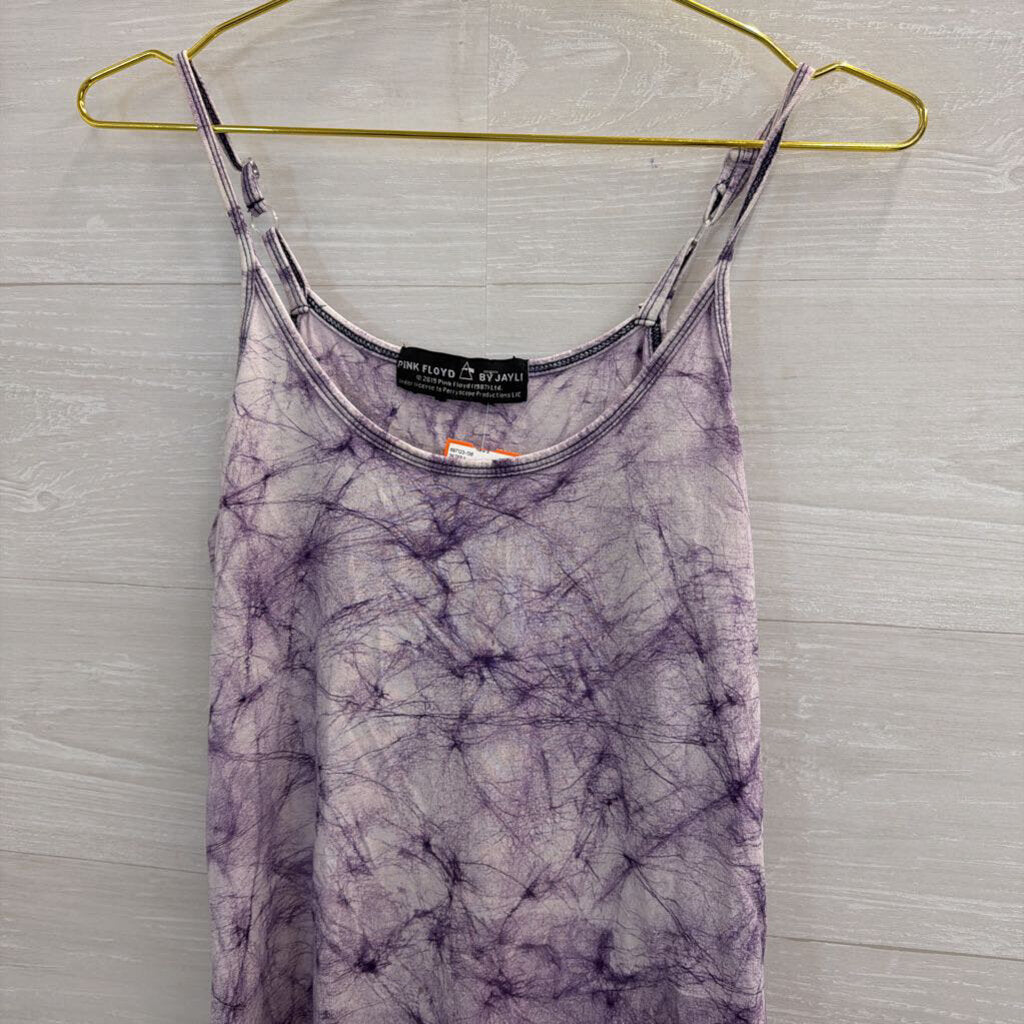 Pink Floyd by Jayli Purple Print Dress Small
