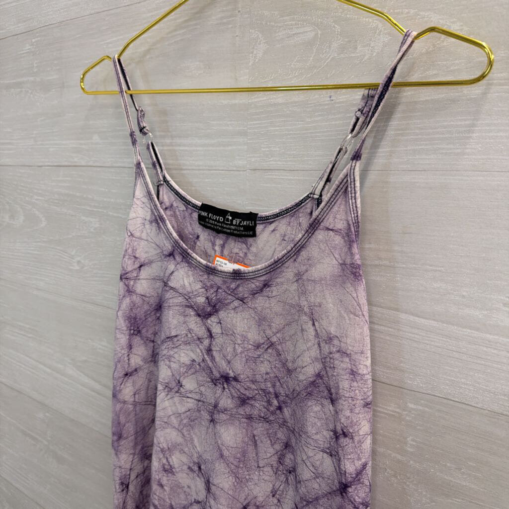 Pink Floyd by Jayli Purple Print Dress Small
