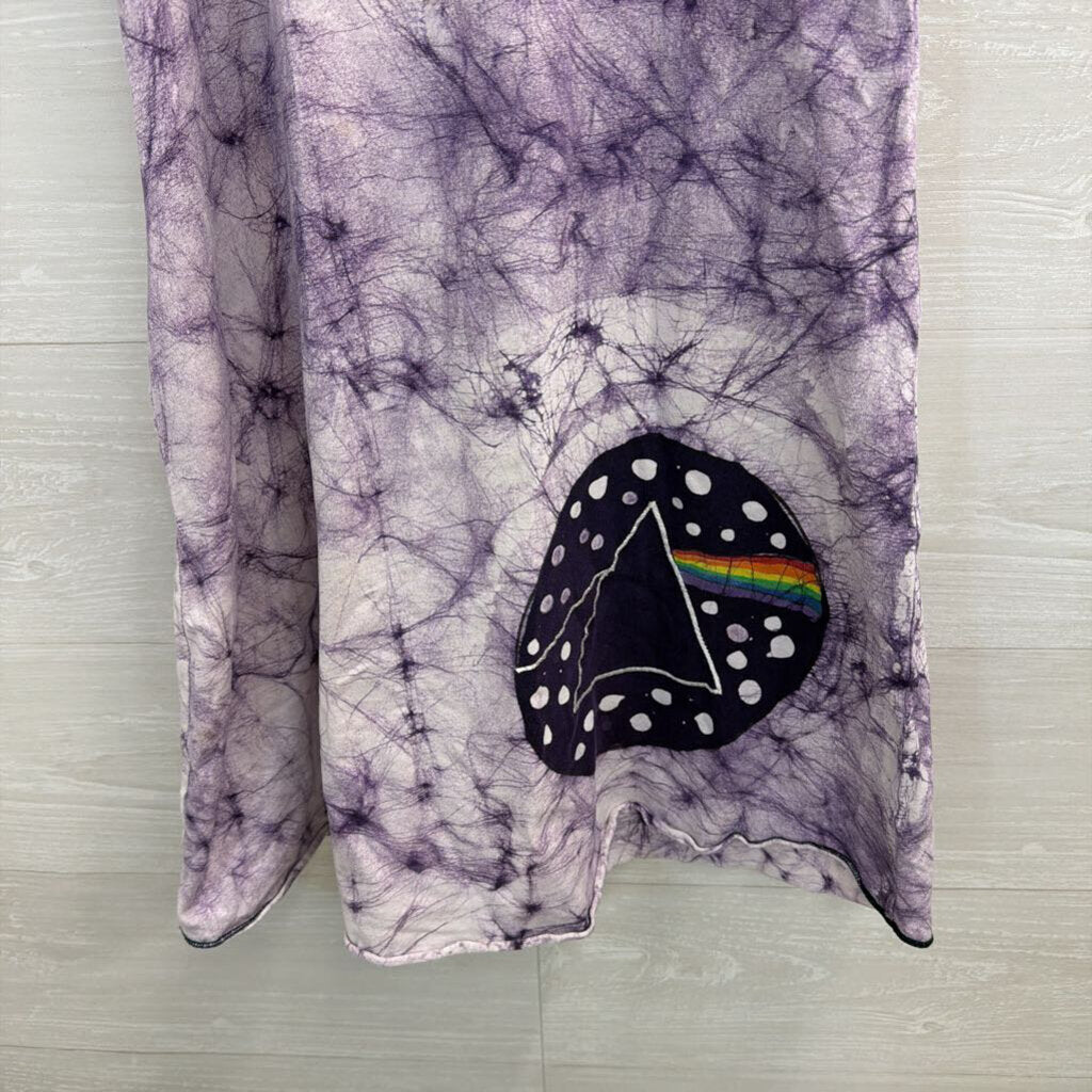 Pink Floyd by Jayli Purple Print Dress Small