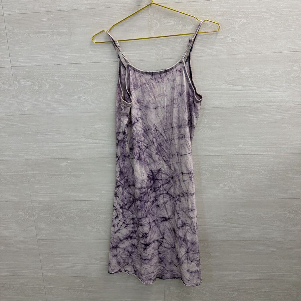 Pink Floyd by Jayli Purple Print Dress Small