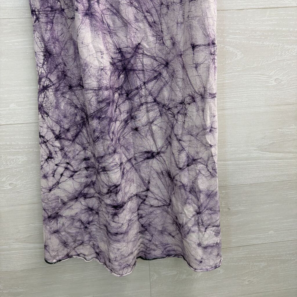 Pink Floyd by Jayli Purple Print Dress Small