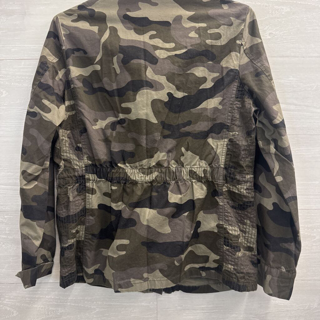 Love Tree Green Camo Print Lightweight Jacket Large