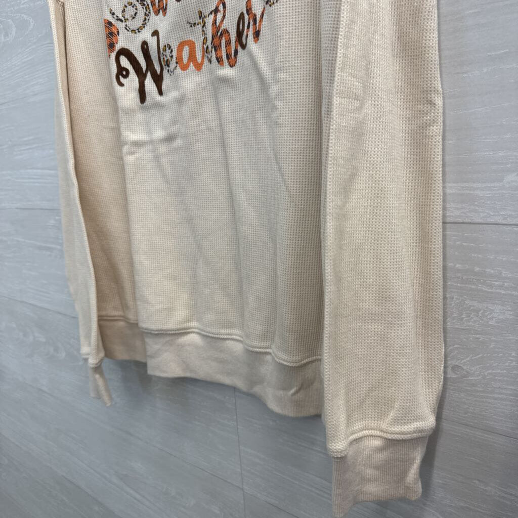 Feeling Festive Cream/ Multi Sweater Weather Long Sleeve Top XXL