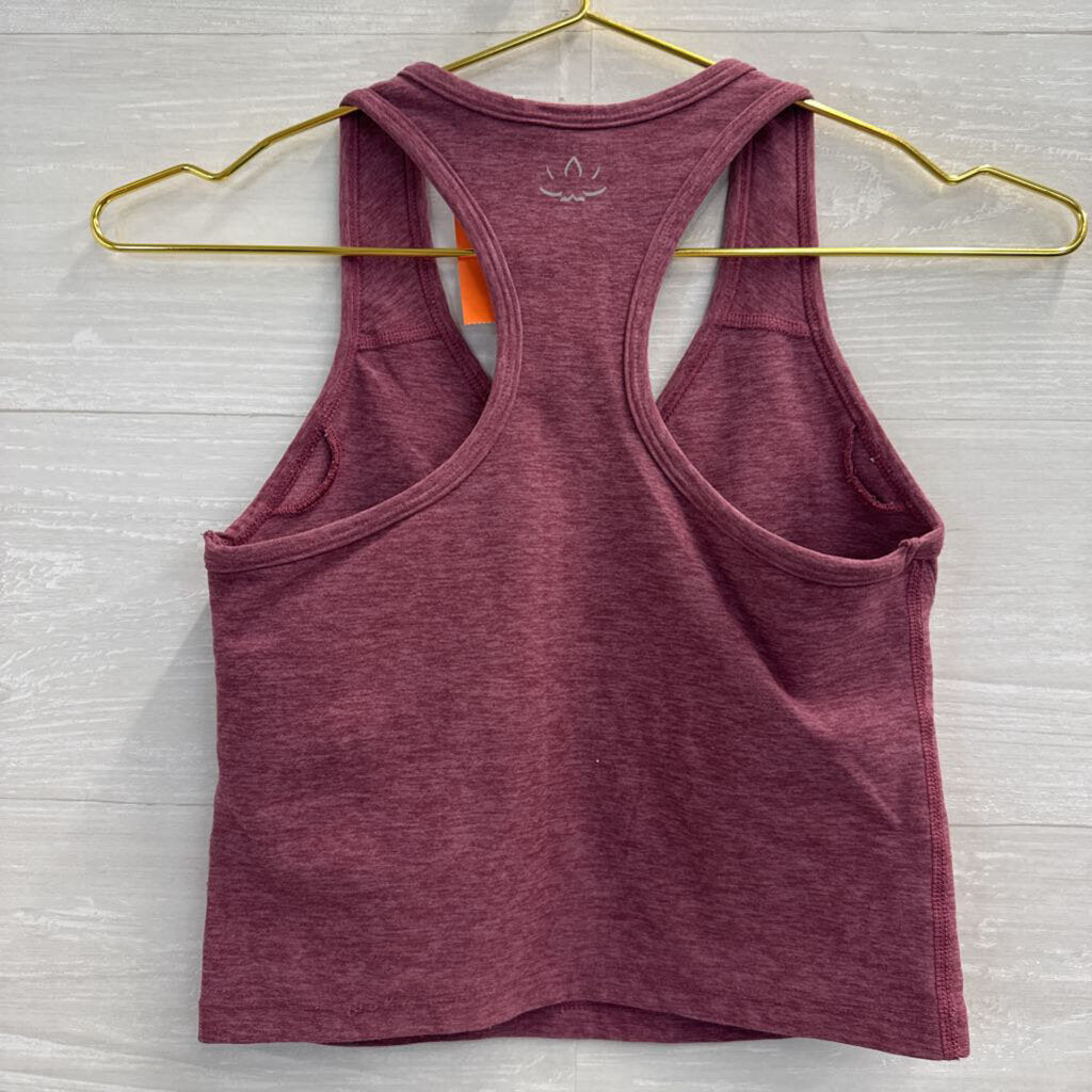 Beyond Yoga Purple V Neck Cropped Tank Top Small