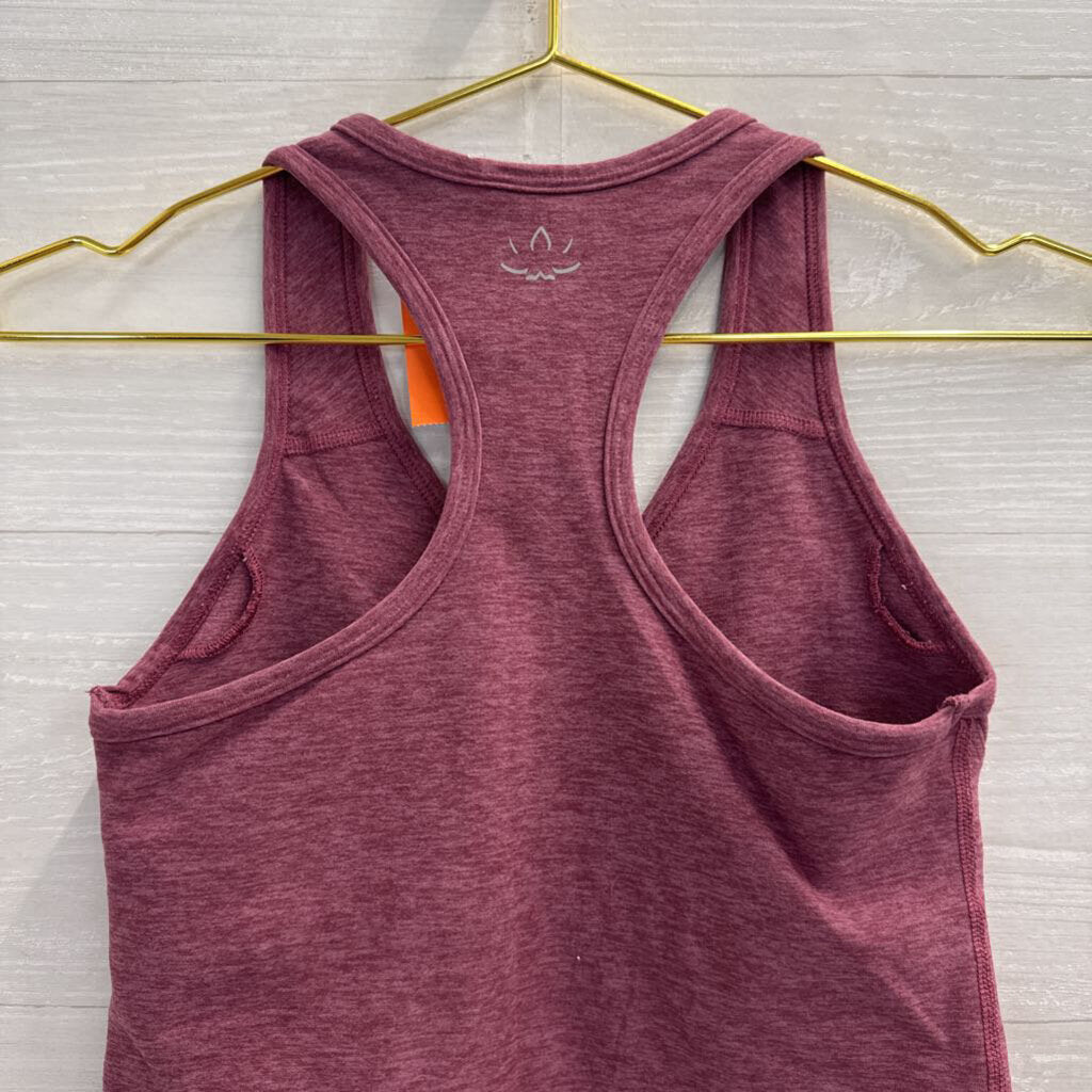 Beyond Yoga Purple V Neck Cropped Tank Top Small