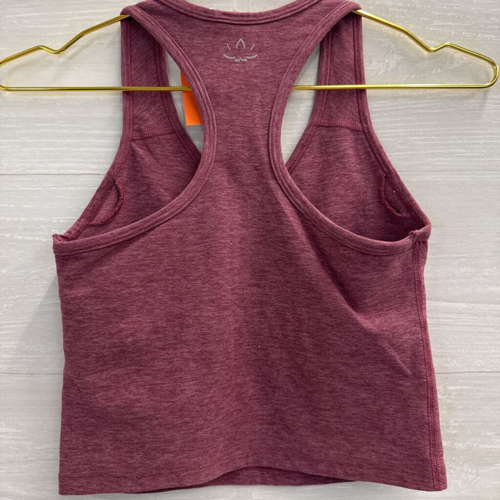 Beyond Yoga Purple V Neck Cropped Tank Top Small