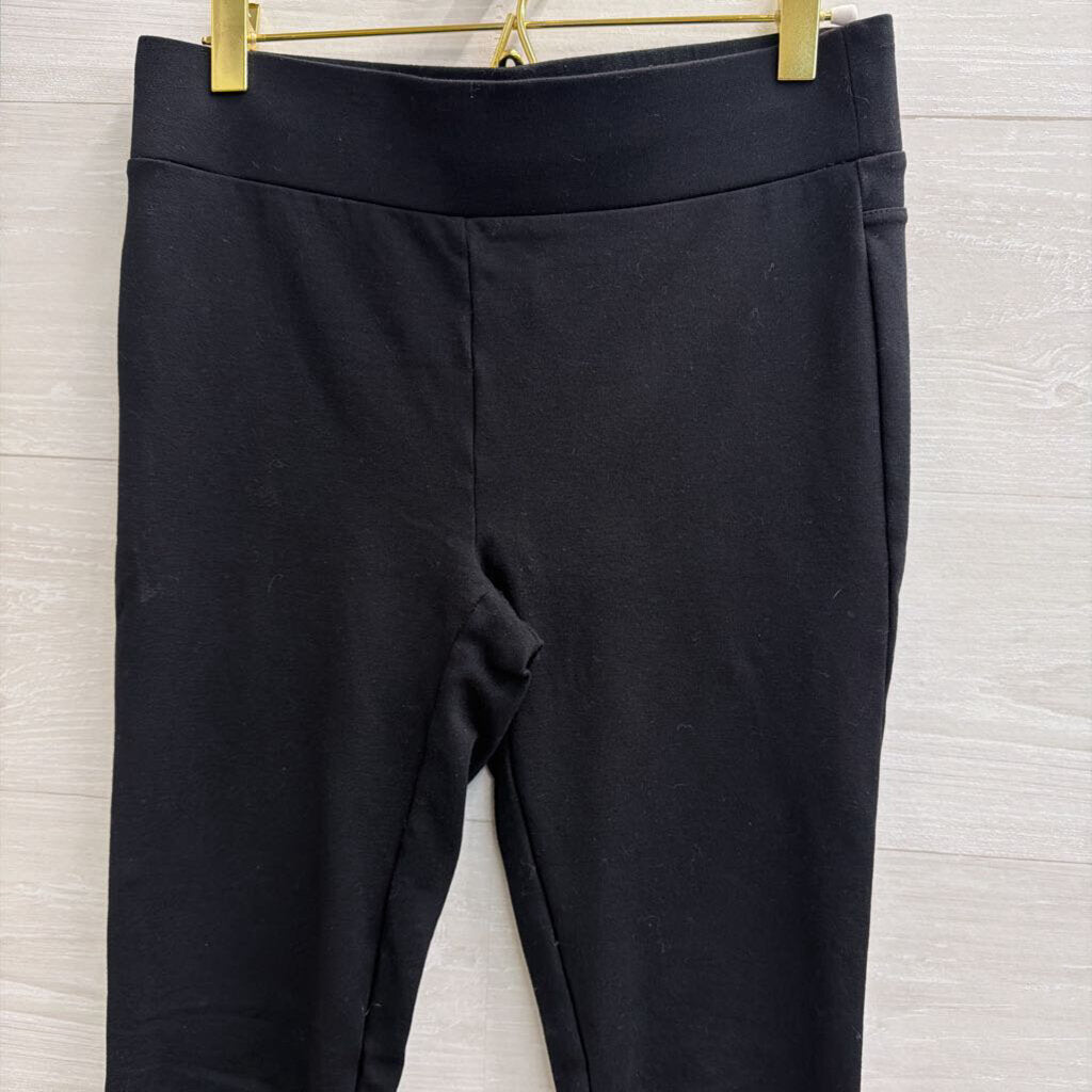 Loft Black Pull On Straight Leg Pants Small