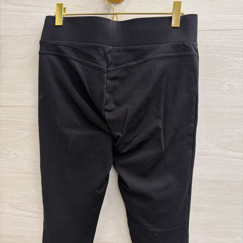 Loft Black Pull On Straight Leg Pants Small