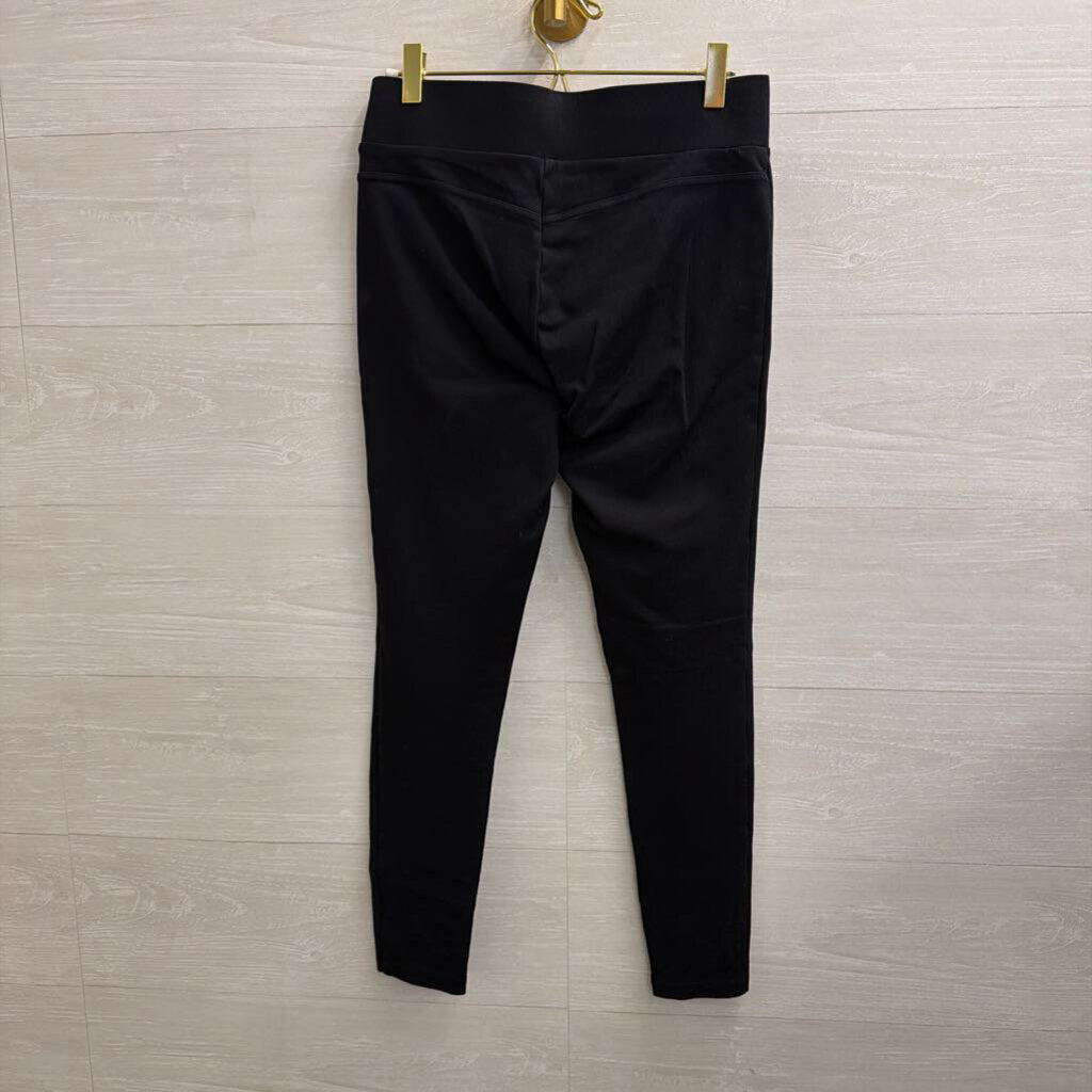 Loft Black Pull On Straight Leg Pants Small