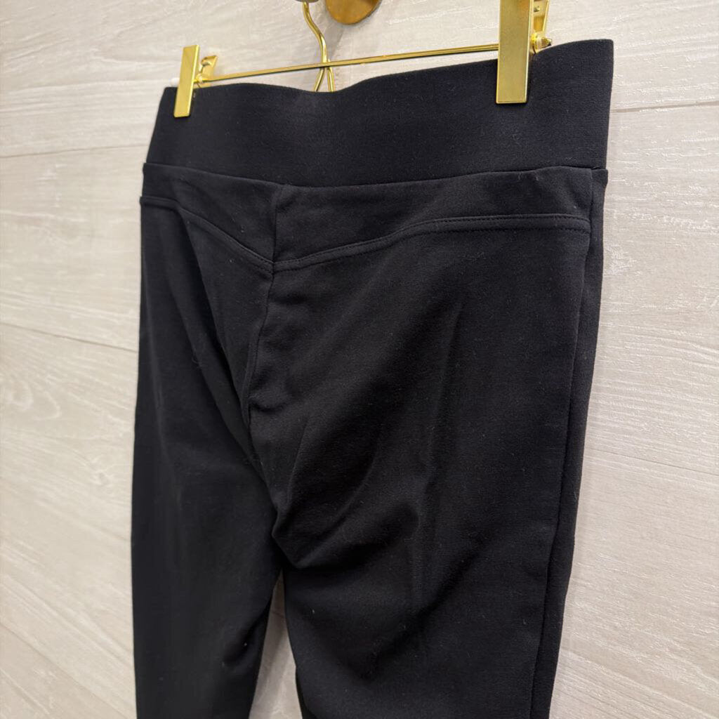 Loft Black Pull On Straight Leg Pants Small