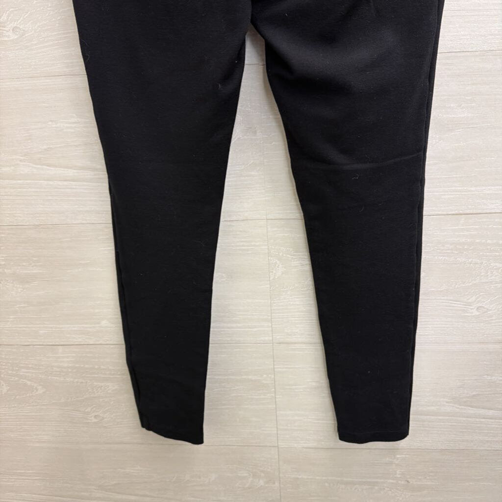 Loft Black Pull On Straight Leg Pants Small