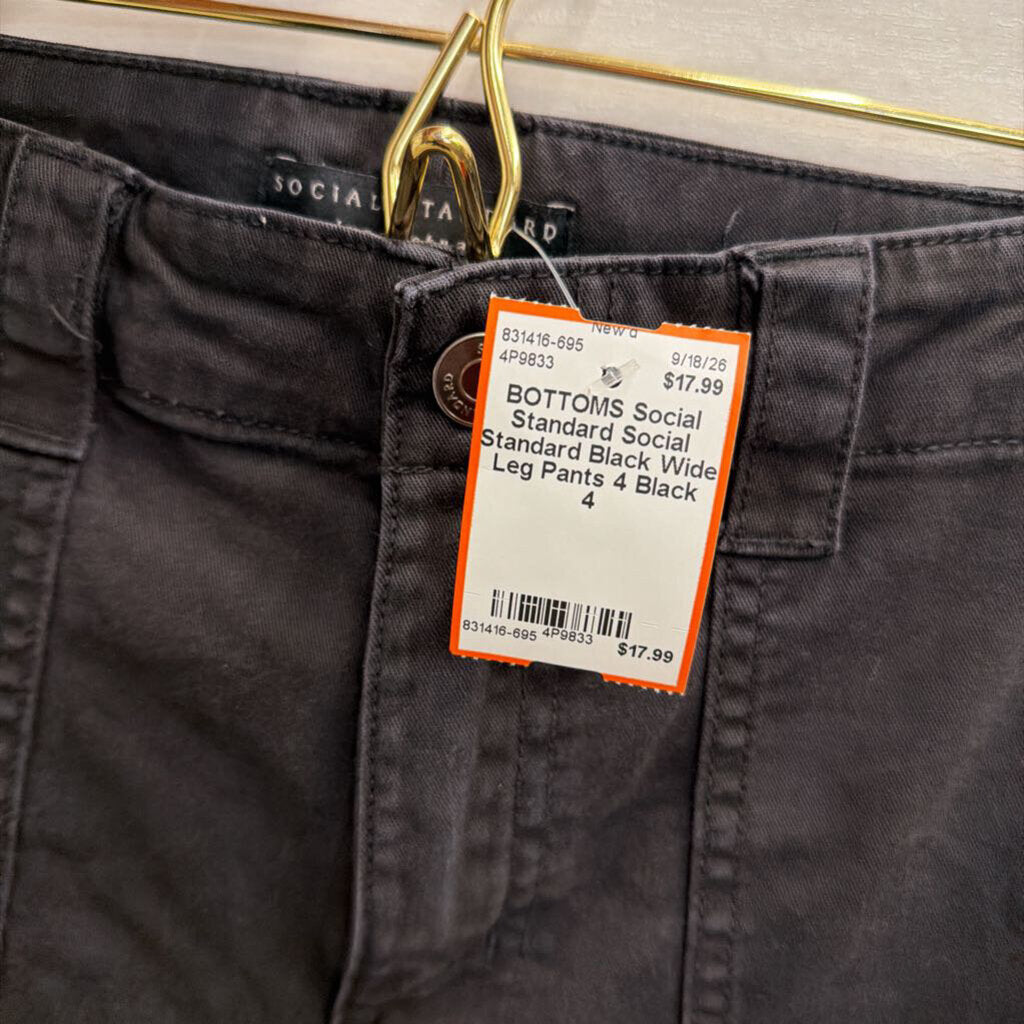 Social Standard Black Wide Leg Pants 4