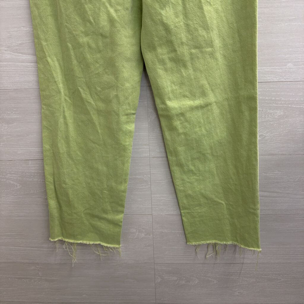 PacSun Green Denim High Waisted Wide Leg Jeans 23