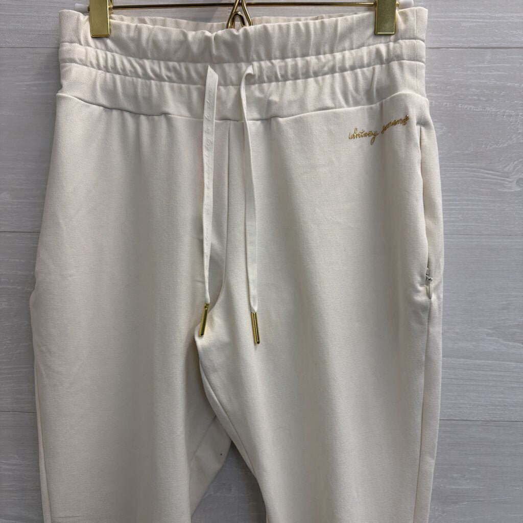 Gym Shark Whitney Simmons Cream Joggers Extra Small