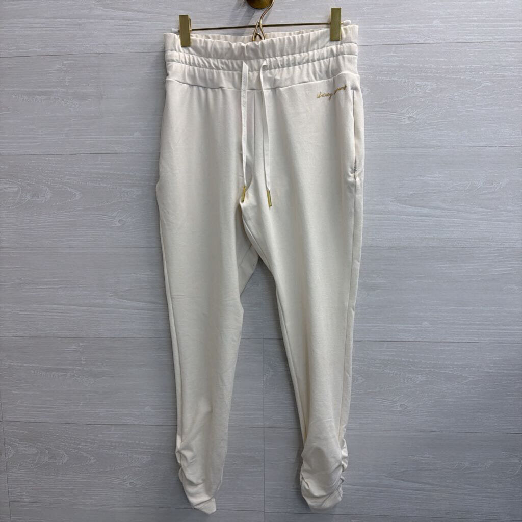 Gym Shark Whitney Simmons Cream Joggers Extra Small