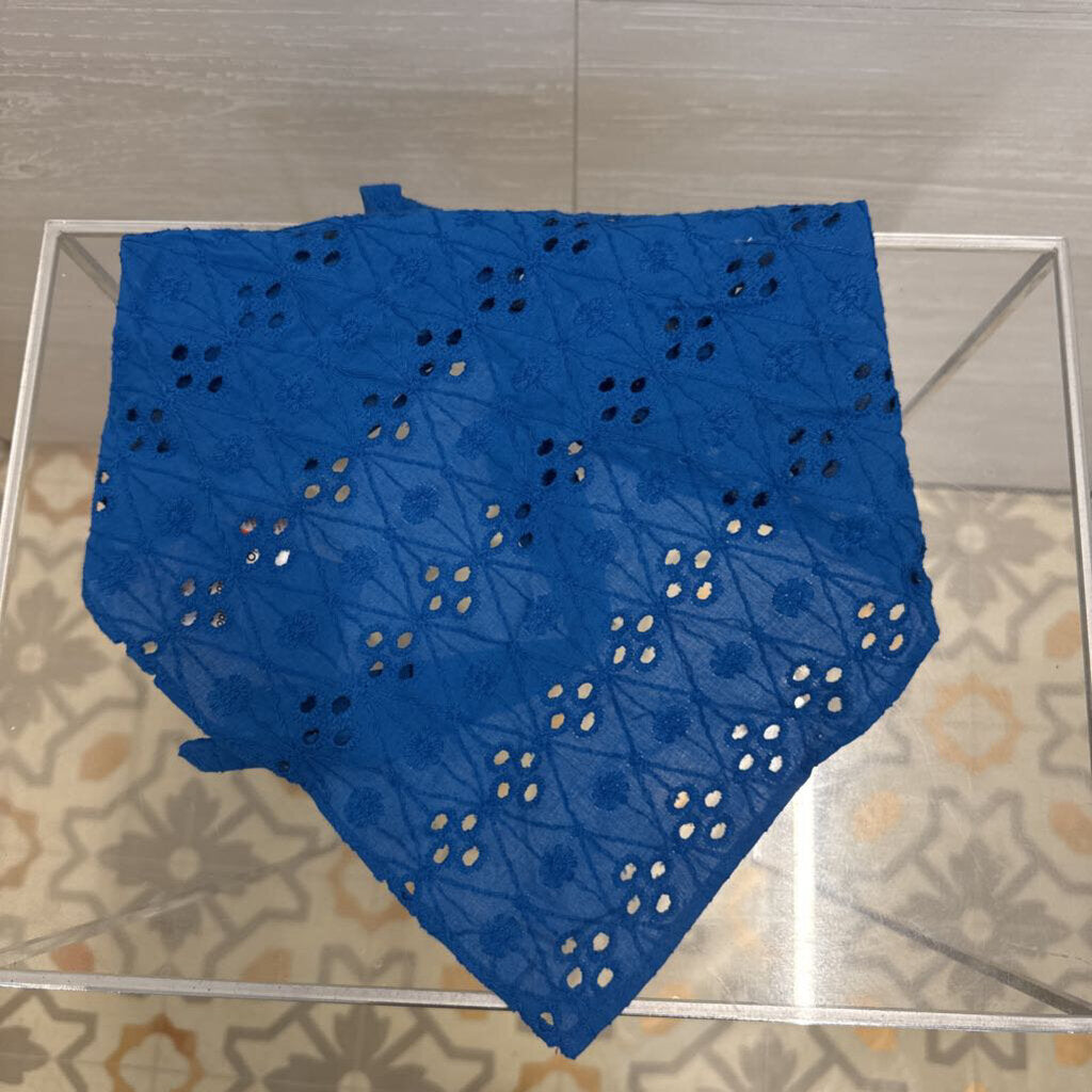 Free People Blue Eyelet Hair Scarf