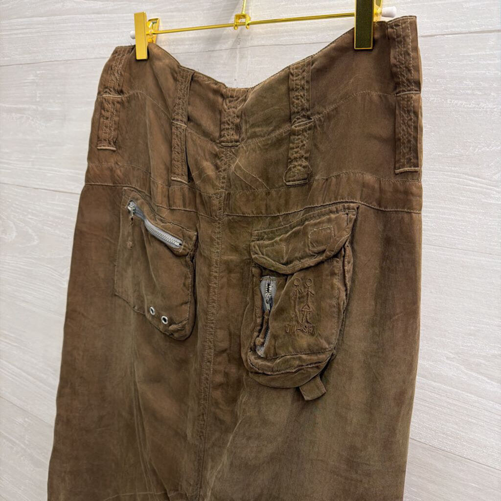Johnny Was Green Cargo Maxi Skirt 2