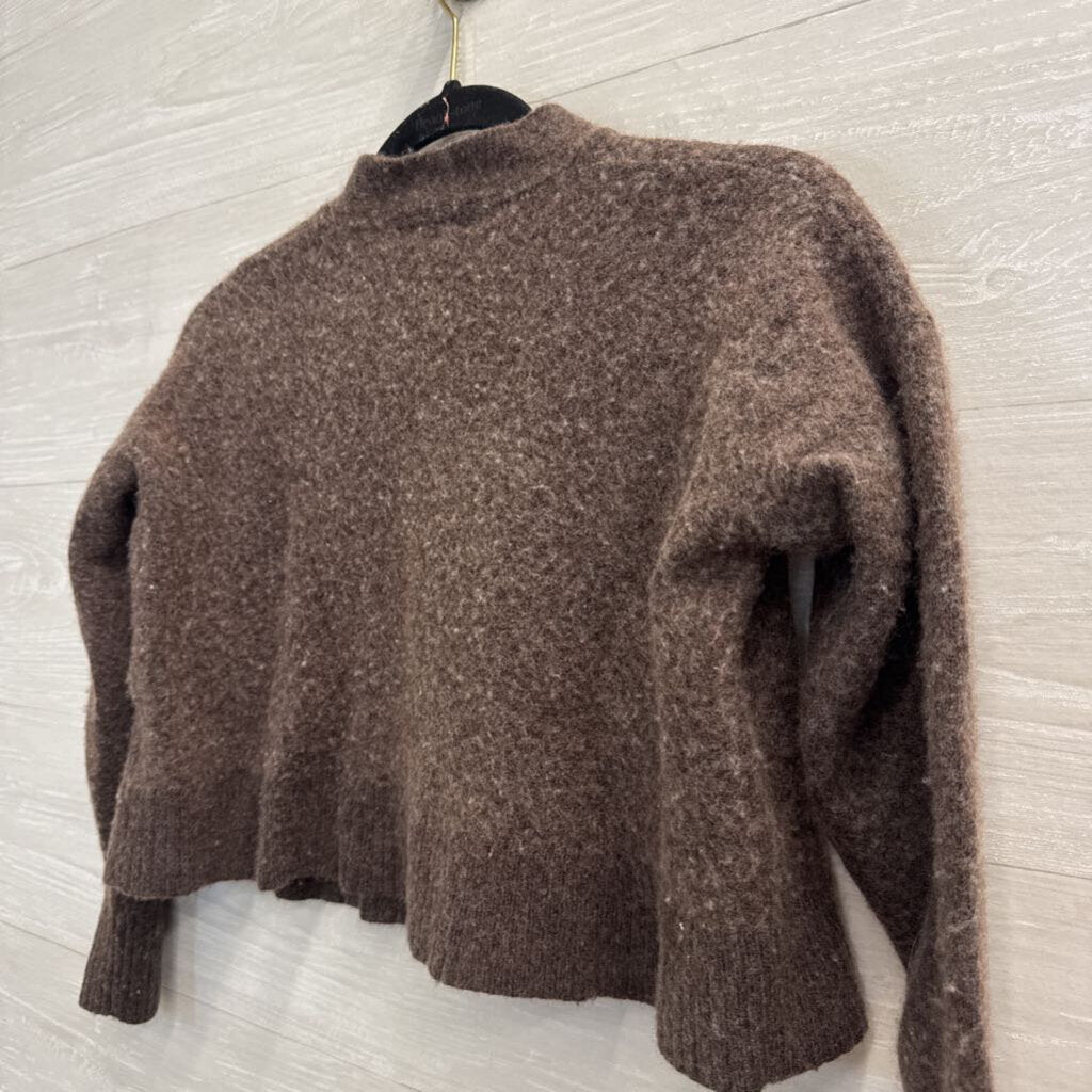 Madewell Brown Cropped Cardigan Sweater Medium