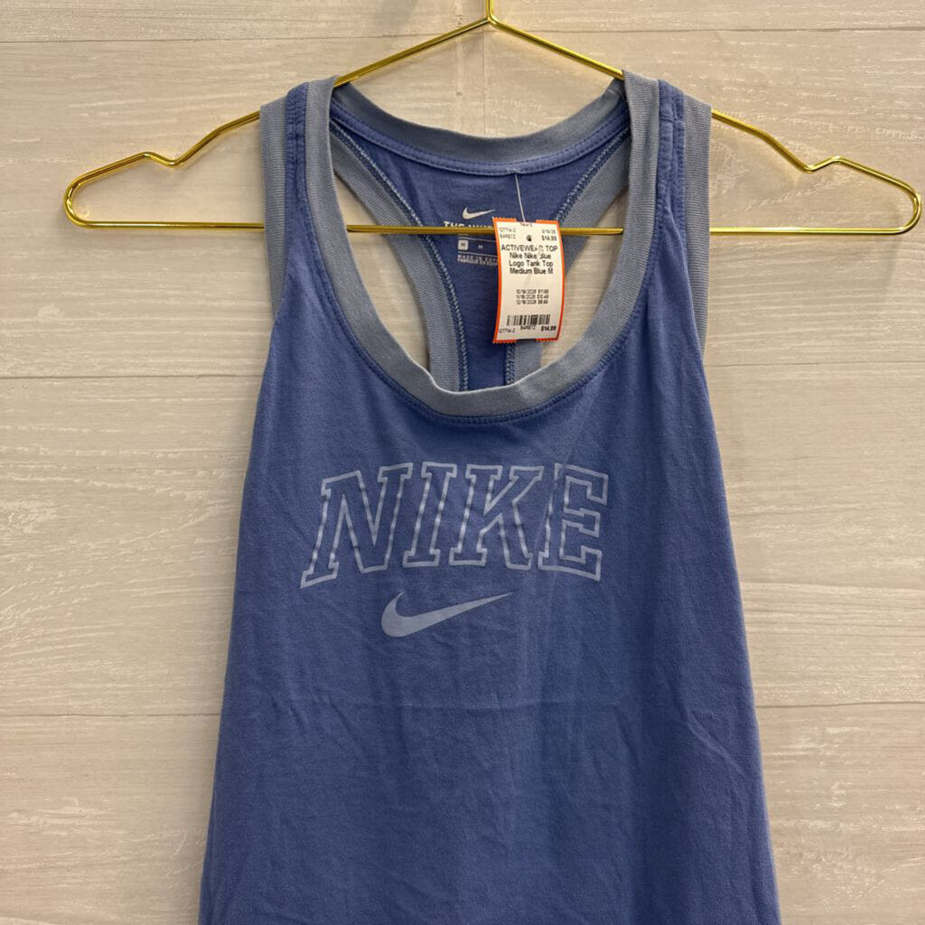 Nike Blue Logo Tank Top Medium