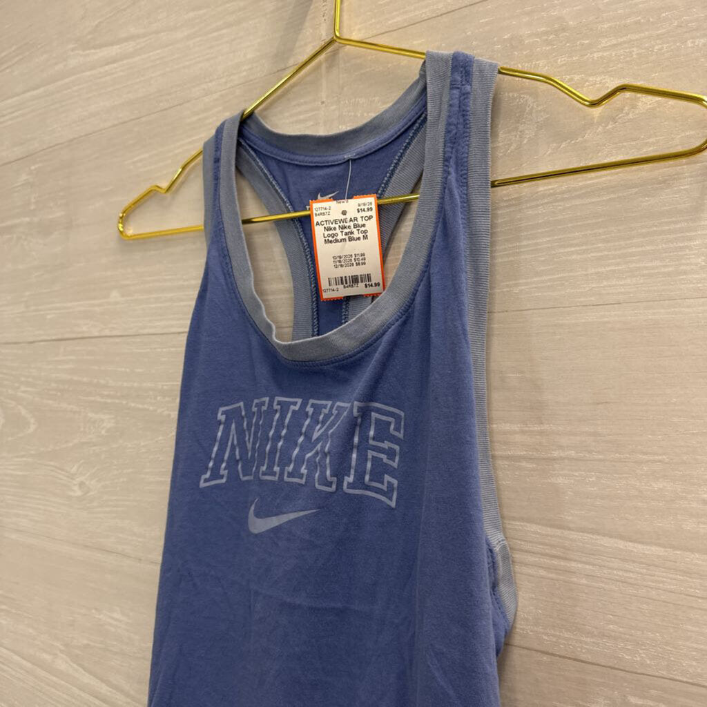 Nike Blue Logo Tank Top Medium