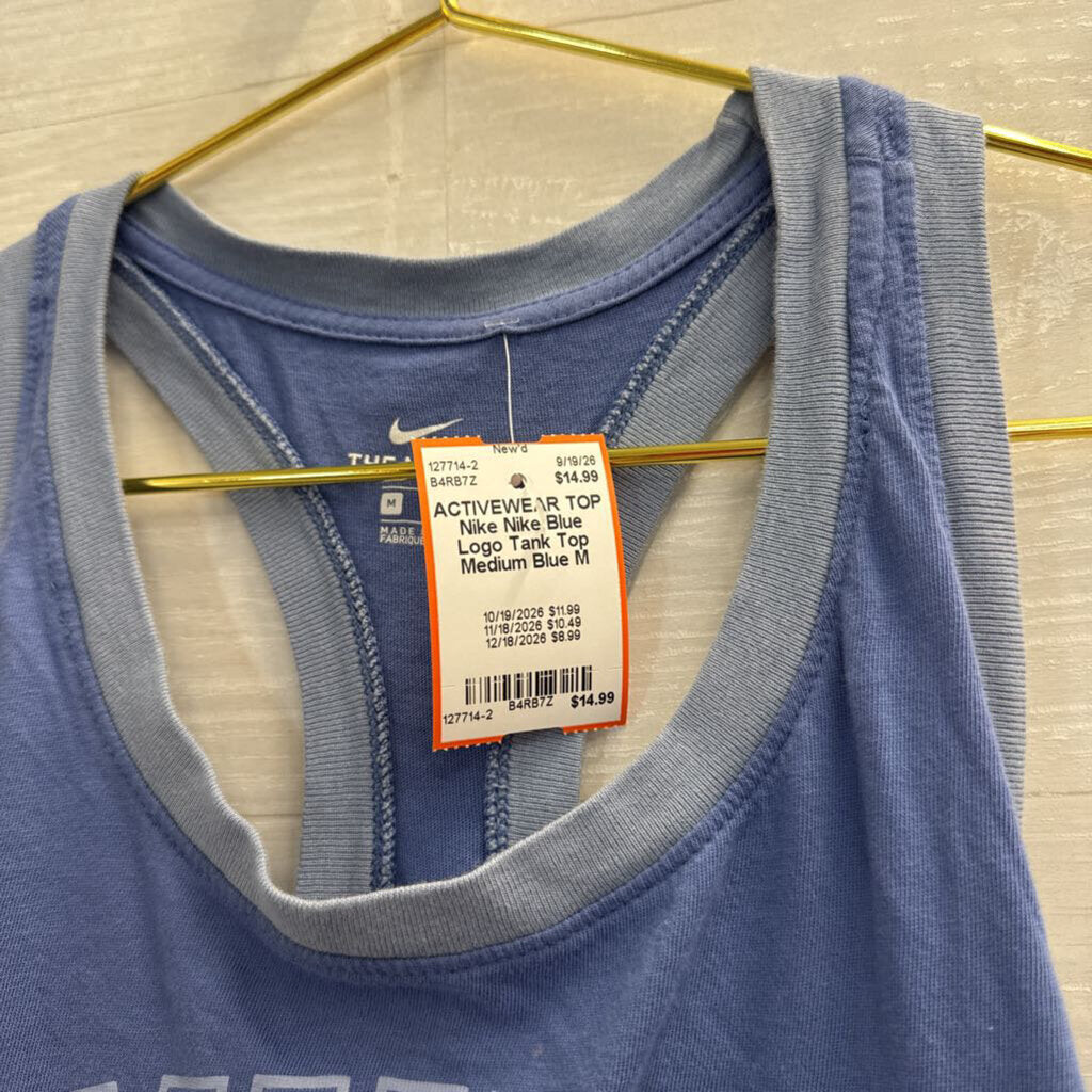 Nike Blue Logo Tank Top Medium