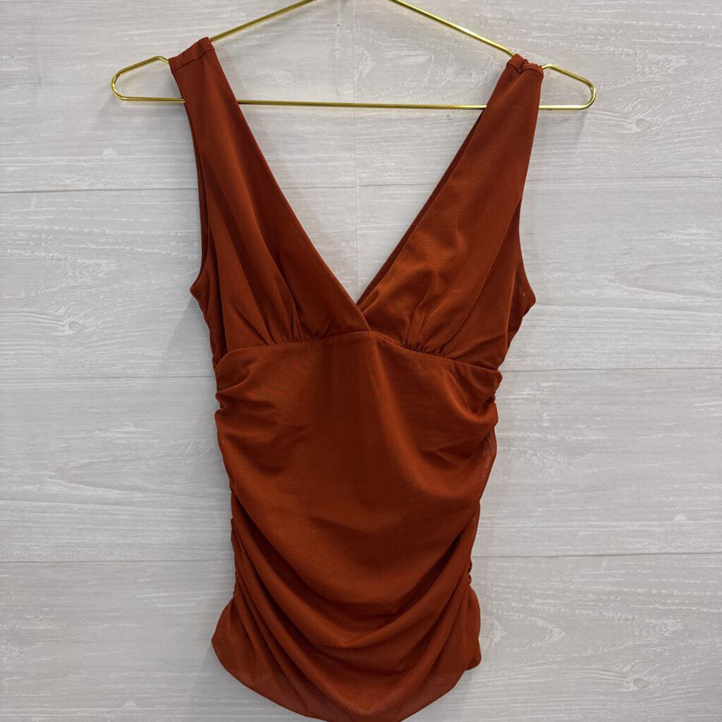 Anthropologie Burnt Orange Tank Top XXS