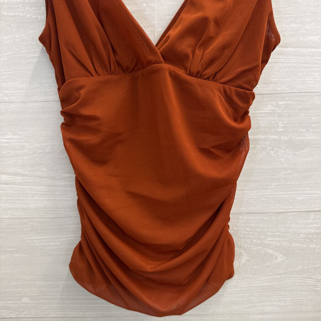 Anthropologie Burnt Orange Tank Top XXS