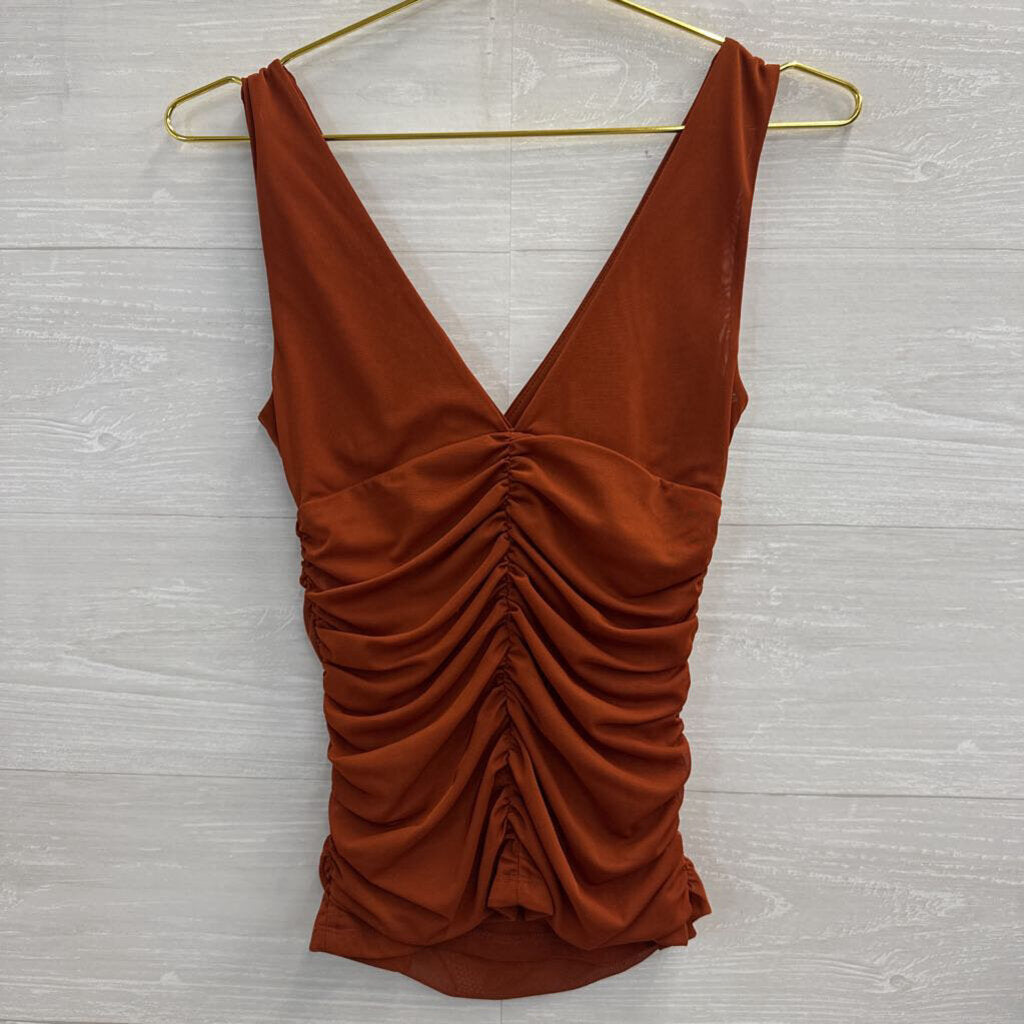 Anthropologie Burnt Orange Tank Top XXS