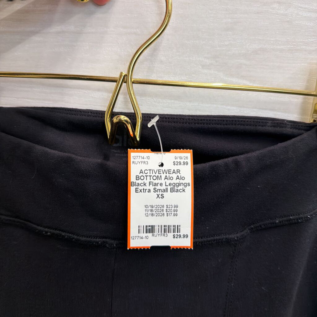 Alo Black Flare Leggings Extra Small