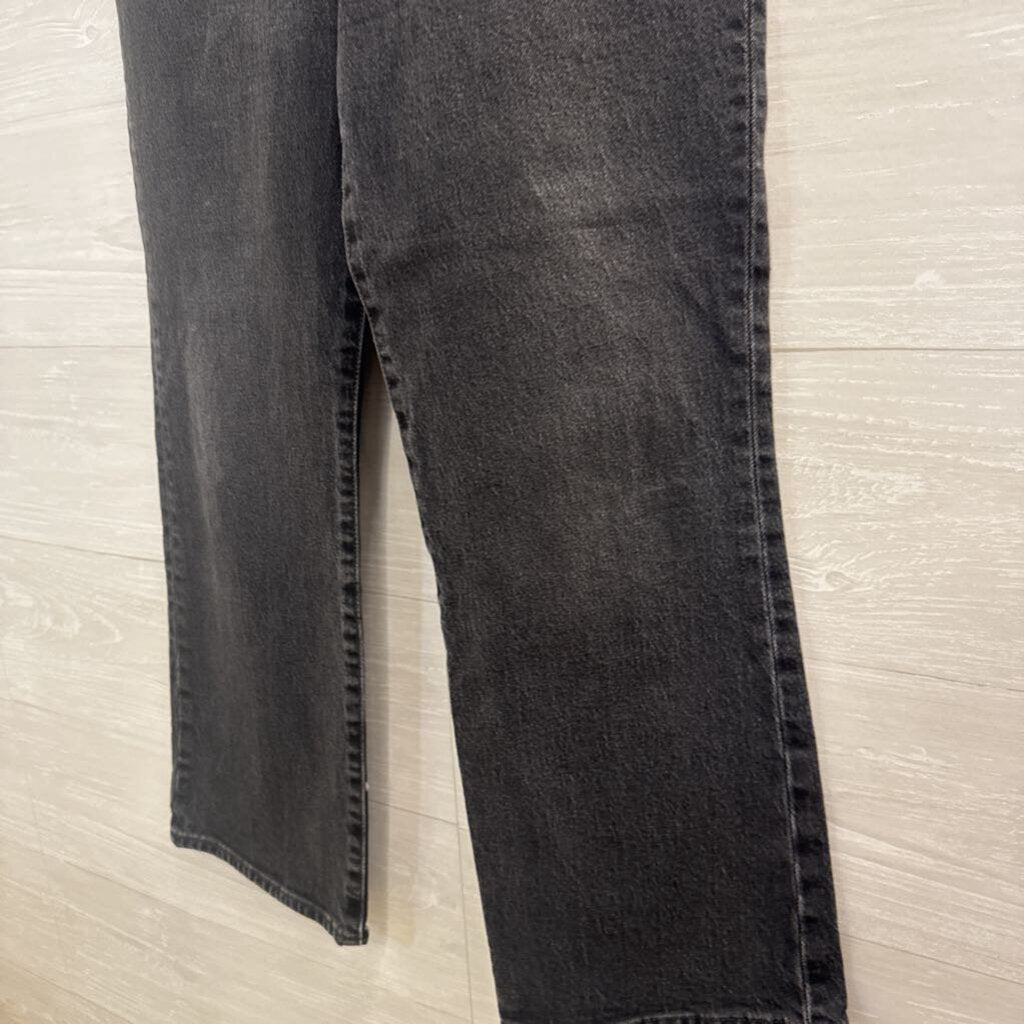 Levi Black Denim Ribcage Crop Boot Jeans 29