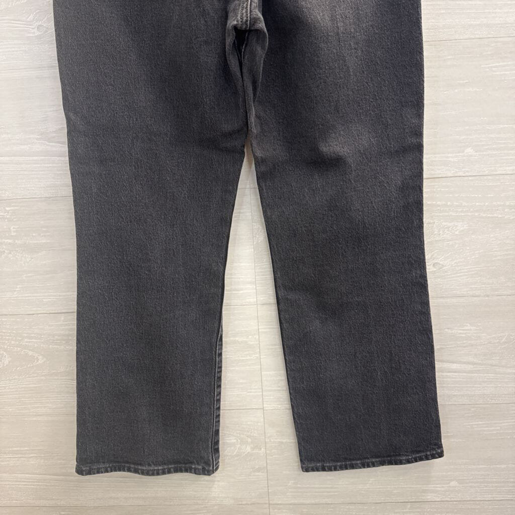 Levi Black Denim Ribcage Crop Boot Jeans 29