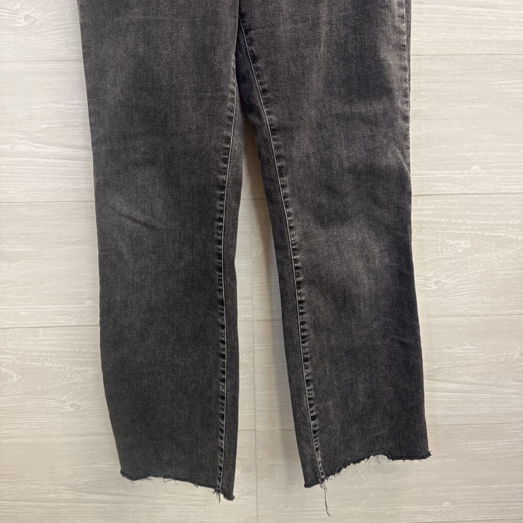 Mavi Black Denim Anika Mid Rise Crop Flare Jeans 27