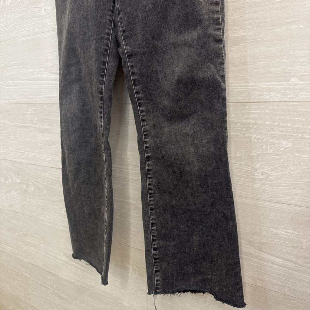 Mavi Black Denim Anika Mid Rise Crop Flare Jeans 27