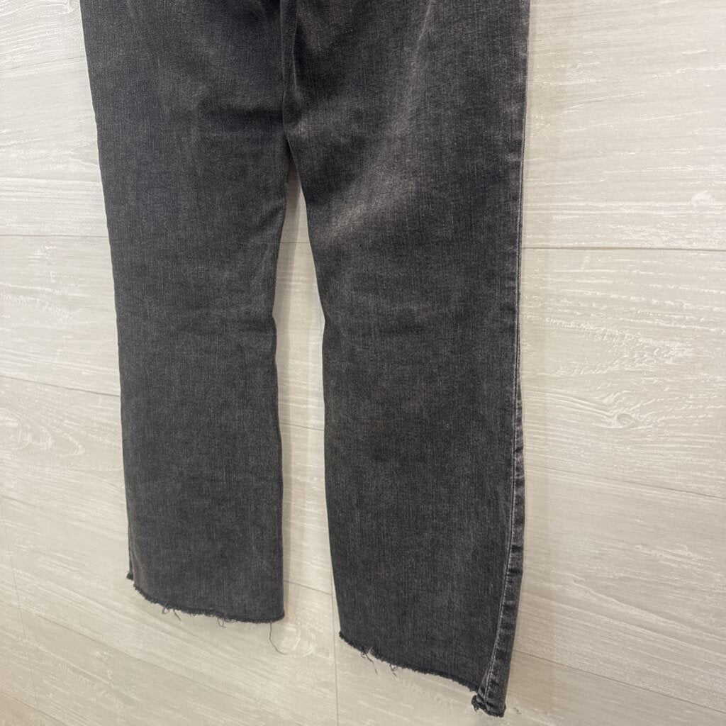 Mavi Black Denim Anika Mid Rise Crop Flare Jeans 27