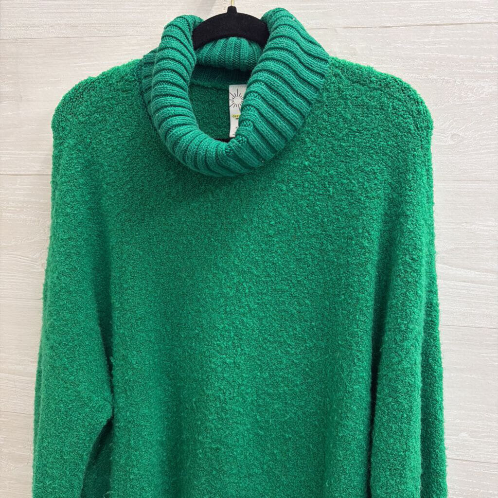 Offline by Aerie Green Textured Oversized Turtleneck Sweater Extra Small
