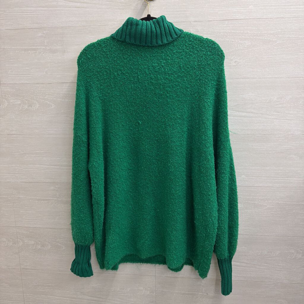 Offline by Aerie Green Textured Oversized Turtleneck Sweater Extra Small